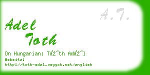 adel toth business card